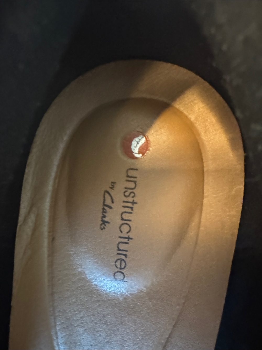 Clarks Unstructured Women's Black Loafer with Tan Insole